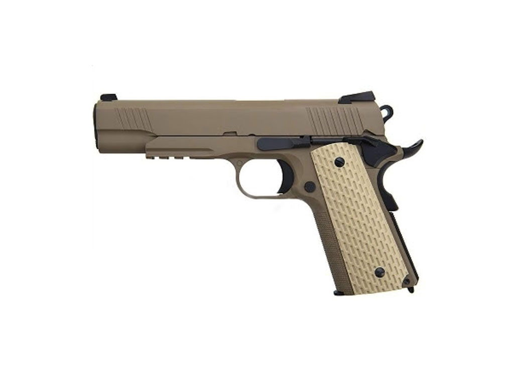 WE 1911 Kimber Airsoft Gas Blowback GBB Pistol -Tan